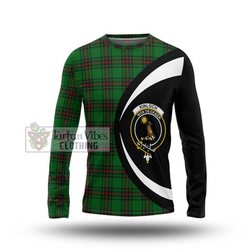 Kinloch Tartan Long Sleeve T-Shirt with Family Crest Circle Style Unisex - Tartan Vibes Clothing