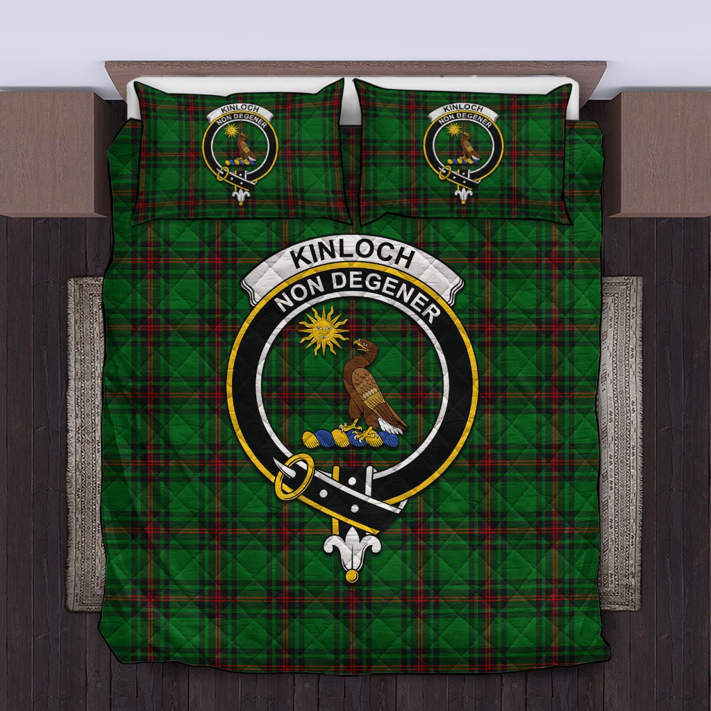 Kinloch Tartan Quilt Bed Set with Family Crest King - Tartan Vibes Clothing