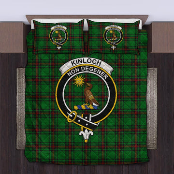 Kinloch Tartan Quilt Bed Set with Family Crest King - Tartan Vibes Clothing
