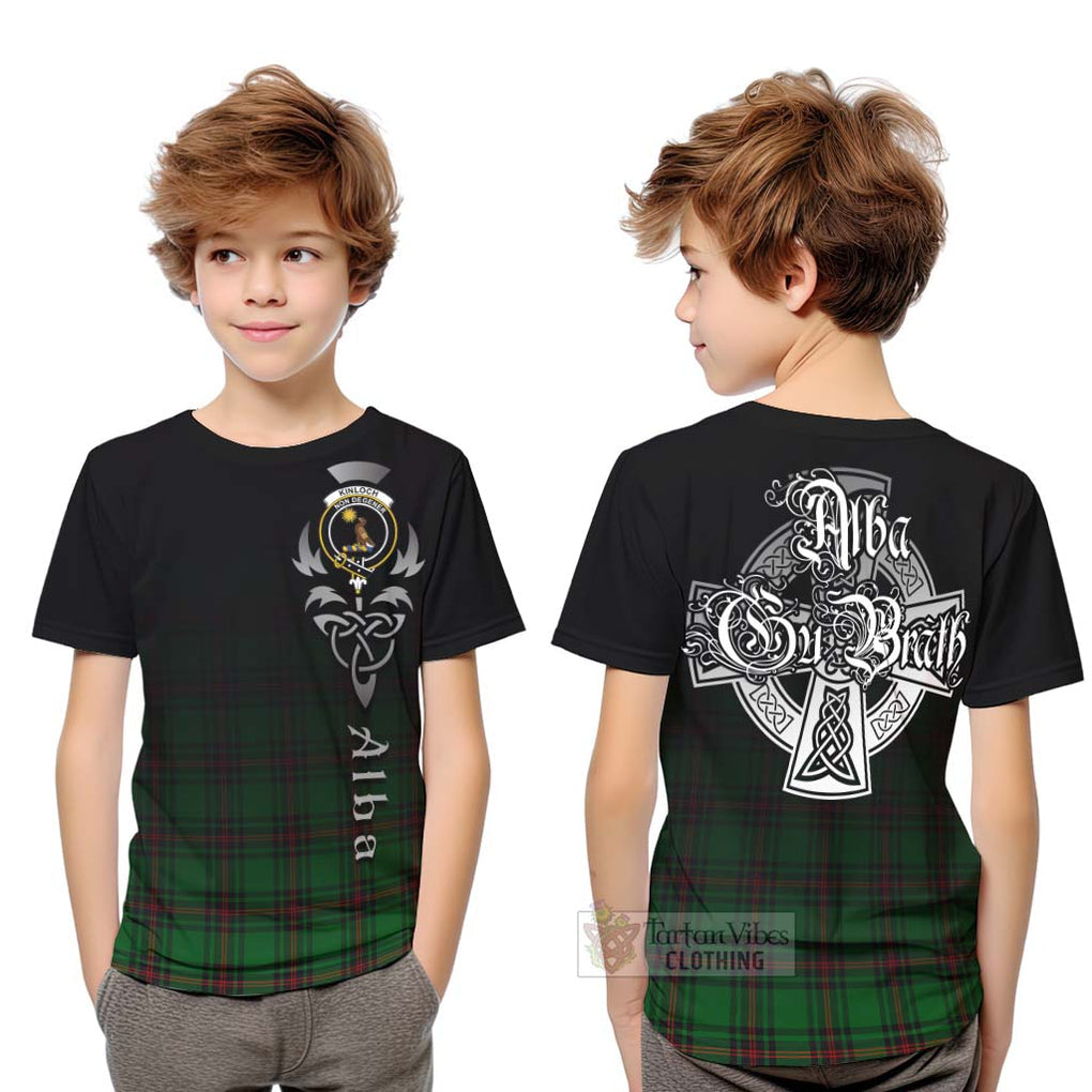 Kinloch Tartan Kid T-Shirt Featuring Alba Gu Brath Family Crest Celtic Inspired Youth XL Size14 - Tartan Vibes Clothing