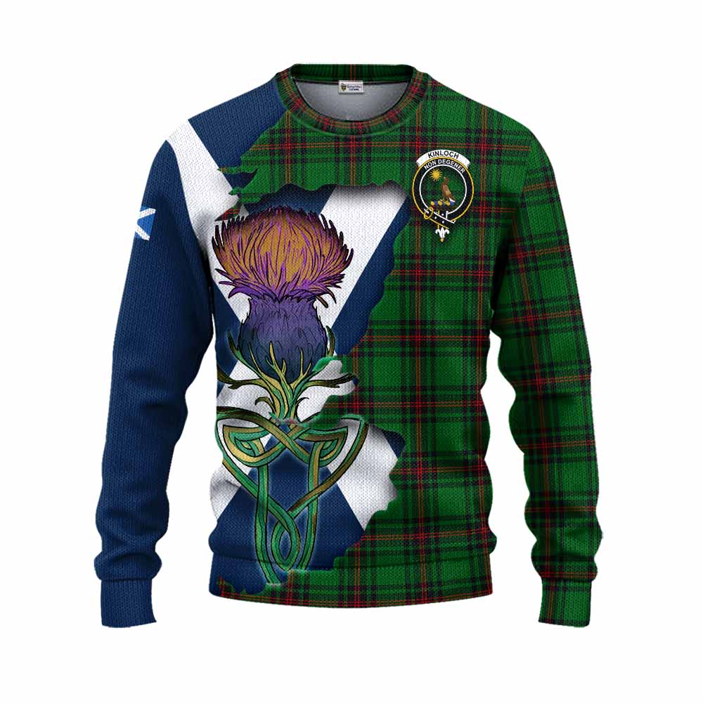 Tartan Vibes Clothing Kinloch Tartan Family Crest Knitted Sweater Scottish Thistle Celtic Inspired