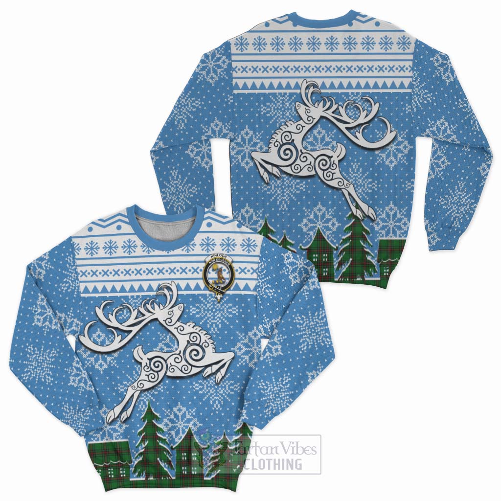 Kinloch Clan Christmas Sweatshirt Celtic Reindeer Style Unisex - Tartan Vibes Clothing