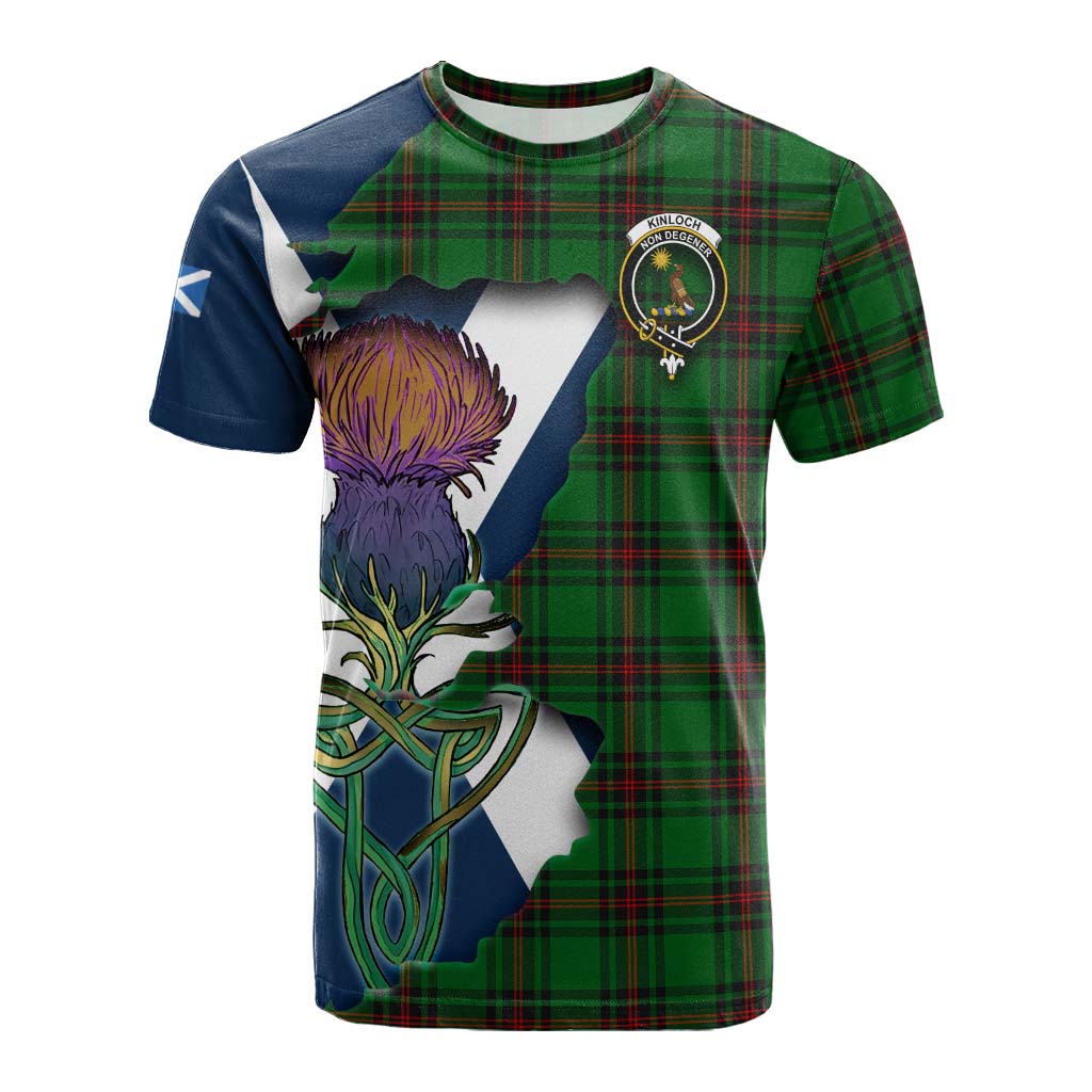 Tartan Vibes Clothing Kinloch Tartan Family Crest Cotton T-shirt Scottish Thistle Celtic Inspired