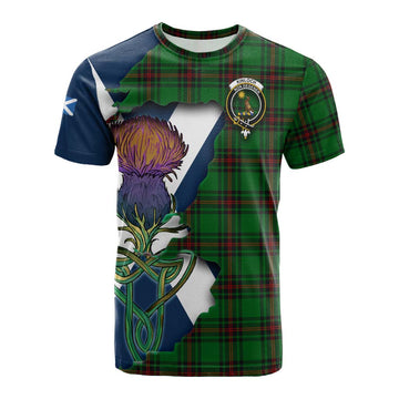 Tartan Vibes Clothing Kinloch Tartan Family Crest Cotton T-shirt Scottish Thistle Celtic Inspired