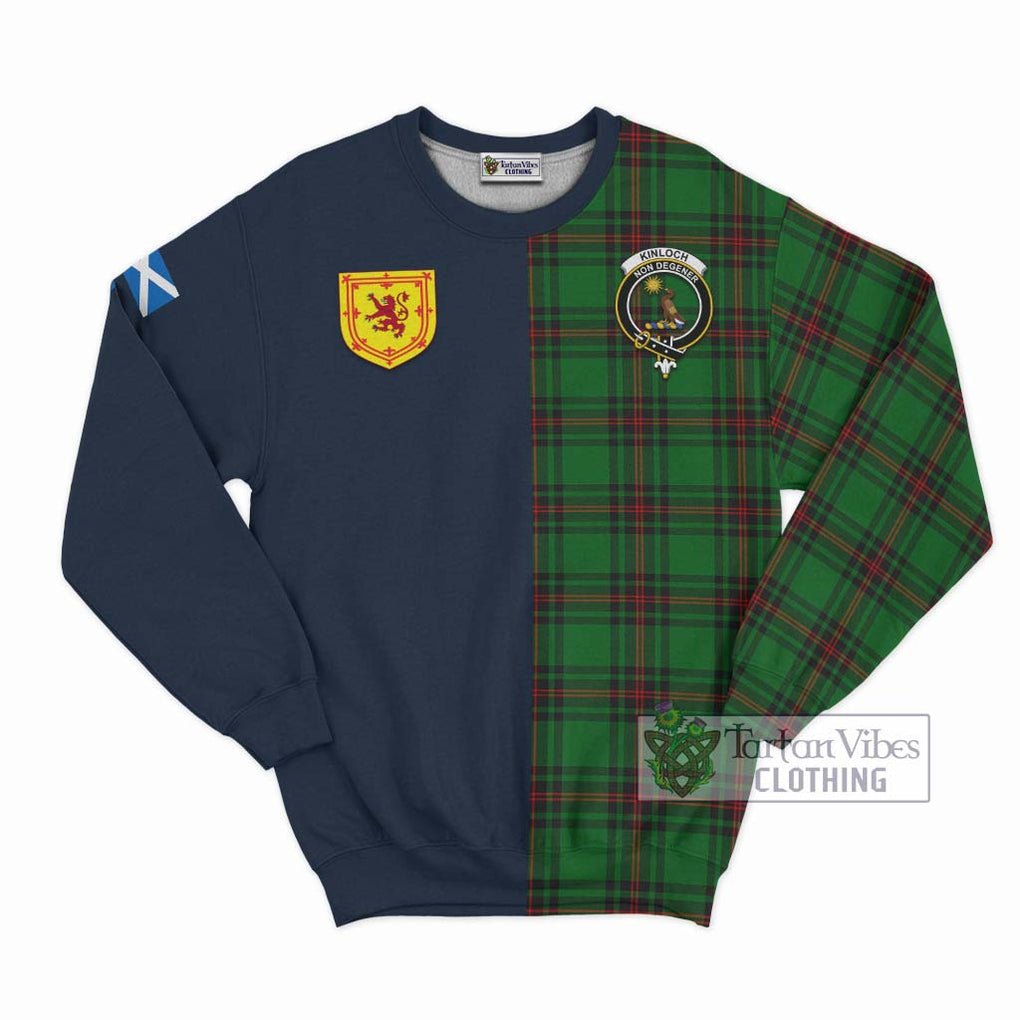 Kinloch Tartan Sweatshirt Alba with Scottish Lion Royal Arm Half Style Unisex - Tartan Vibes Clothing