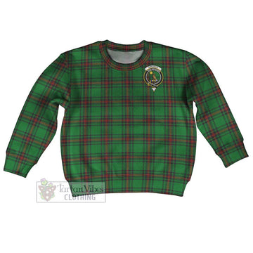 Kinloch Tartan Kid Ugly Sweater with Family Crest Kid - Tartan Vibes Clothing