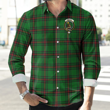 Kinloch Tartan Long Sleeve Button Up Shirt with Family Crest