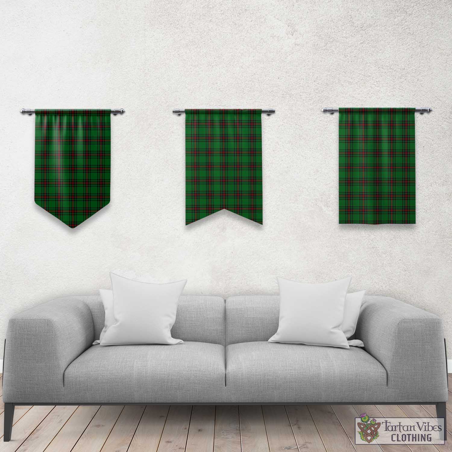 Kinloch Tartan Gonfalon, Tartan Banner Rectangle - Tartan Vibes Clothing