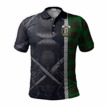 Kinloch Tartan Polo Shirt with Family Crest Cross Sword Thistle Celtic Vibes Kid - Tartan Vibes Clothing