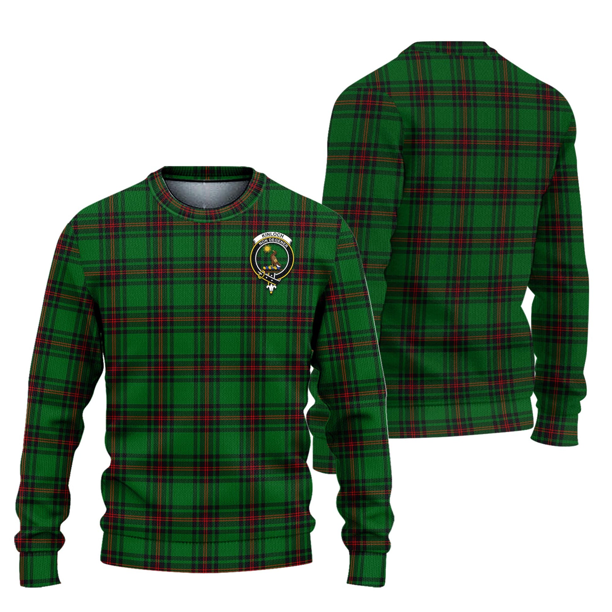 Kinloch Tartan Ugly Sweater with Family Crest Unisex - Tartan Vibes Clothing