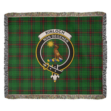 Kinloch Tartan Woven Blanket with Family Crest