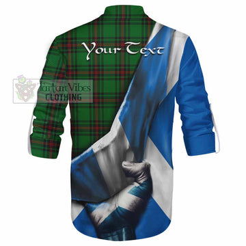 Kinloch Tartan Ghillie Kilt Shirt with Family Crest Scotland Patriotic Style - Tartan Vibes Clothing