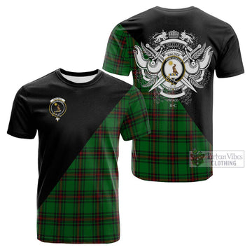 Kinloch Tartan Cotton T-shirt with Family Crest and Military Logo Style Kid's Shirt - Tartan Vibes Clothing