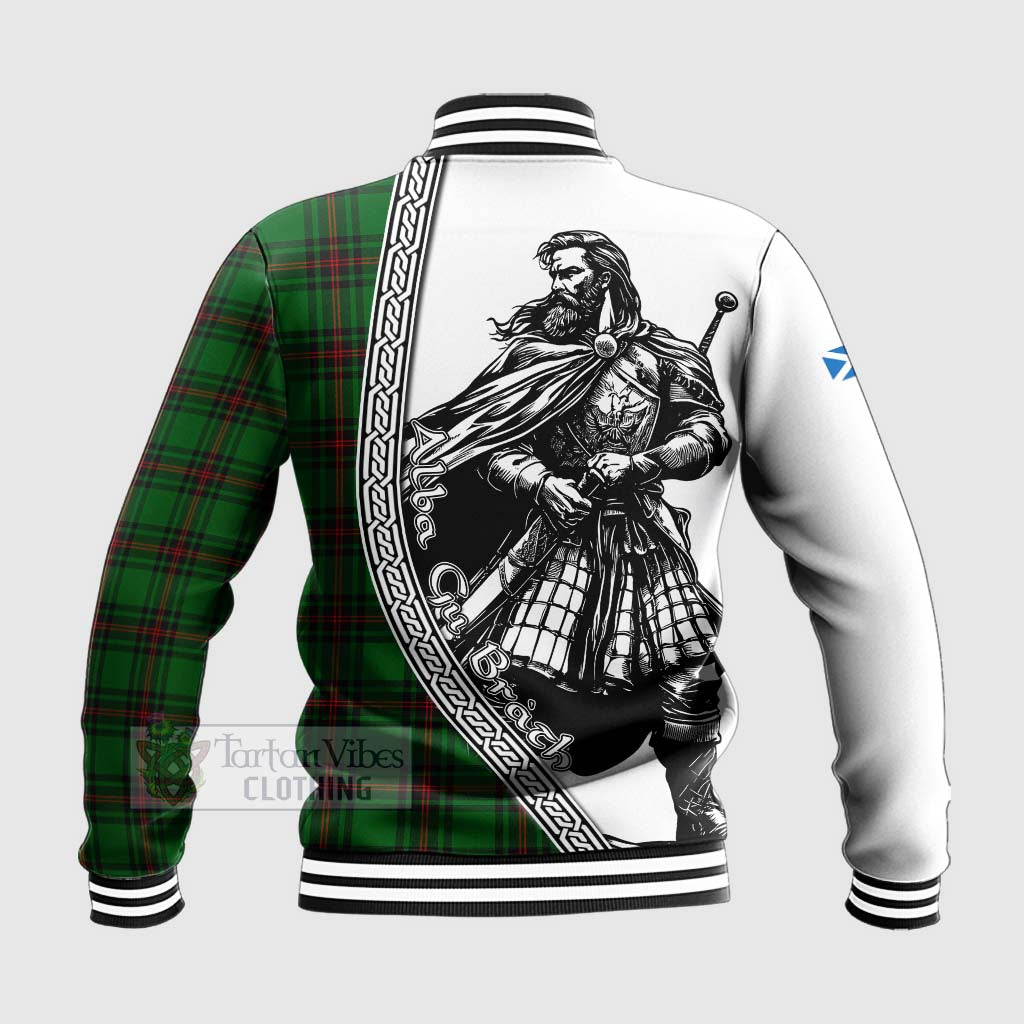 Kinloch Tartan Clan Crest Baseball Jacket with Highlander Warrior Celtic Style - Tartan Vibes Clothing