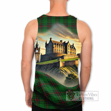 Kinloch Tartan Family Crest Men's Tank Top with Scottish Ancient Castle Style - Tartan Vibes Clothing