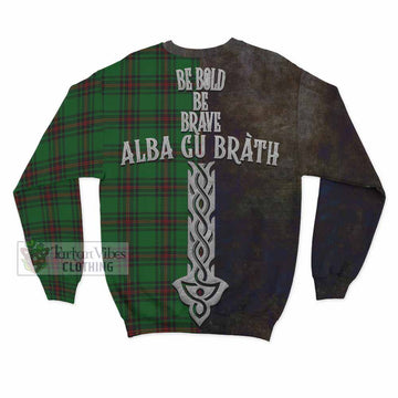 Kinloch Tartan Family Crest Sweatshirt Alba Gu Brath Be Brave Lion Ancient Style - Tartan Vibes Clothing