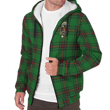 Kinloch Tartan Sherpa Hoodie with Family Crest