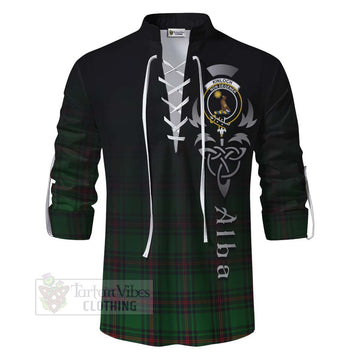 Kinloch Tartan Ghillie Kilt Shirt Featuring Alba Gu Brath Family Crest Celtic Inspired - Tartan Vibes Clothing