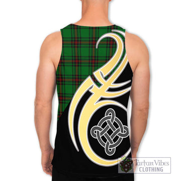 Kinloch Tartan Men's Tank Top with Family Crest and Celtic Symbol Style - Tartan Vibes Clothing