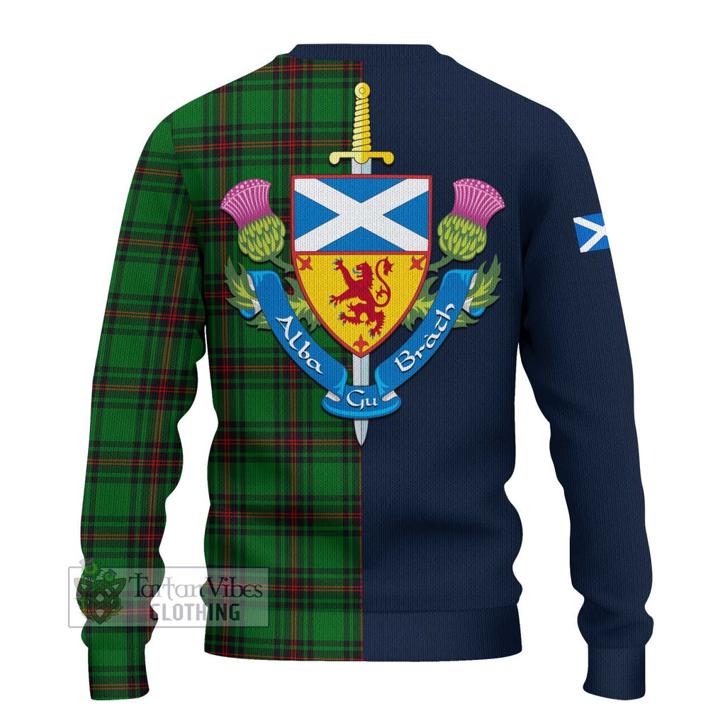 Kinloch Tartan Ugly Sweater Alba with Scottish Lion Royal Arm Half Style - Tartan Vibes Clothing