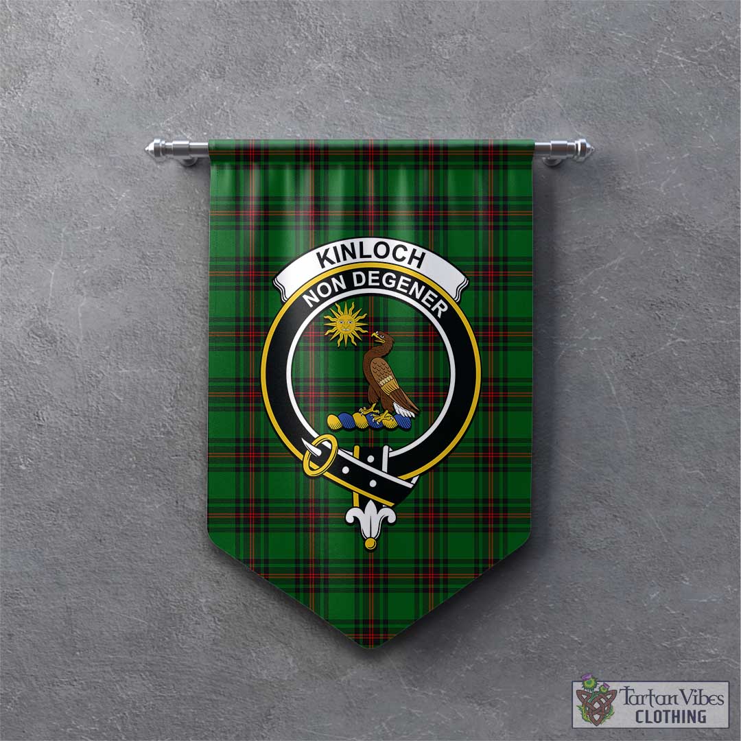 Kinloch Tartan Gonfalon, Tartan Banner with Family Crest - Tartan Vibes Clothing