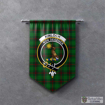 Kinloch Tartan Gonfalon, Tartan Banner with Family Crest - Tartan Vibes Clothing
