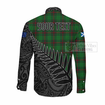 Kinloch Crest Tartan Long Sleeve Button Shirt with New Zealand Silver Fern Half Style Men's Shirt - Tartan Vibes Clothing