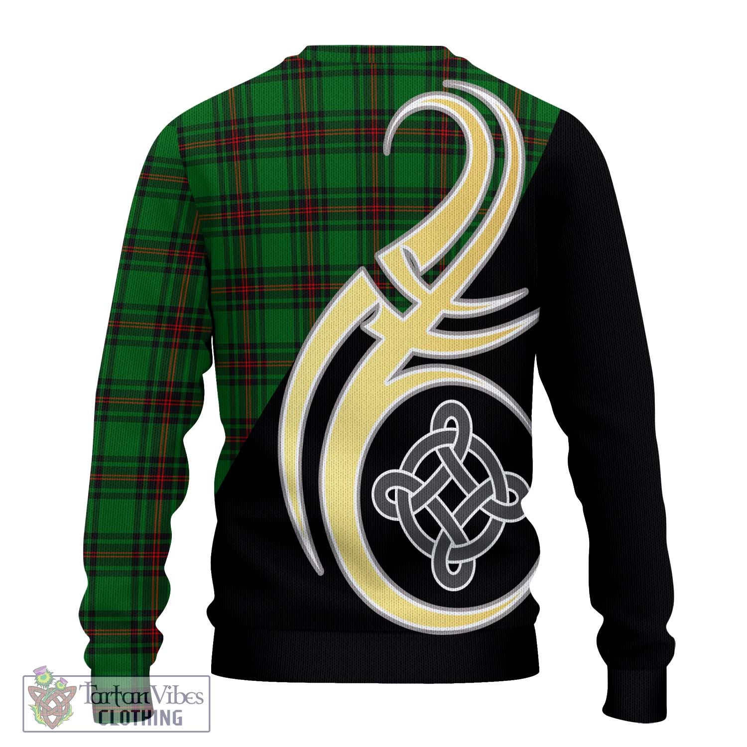 Kinloch Tartan Ugly Sweater with Family Crest and Celtic Symbol Style - Tartan Vibes Clothing