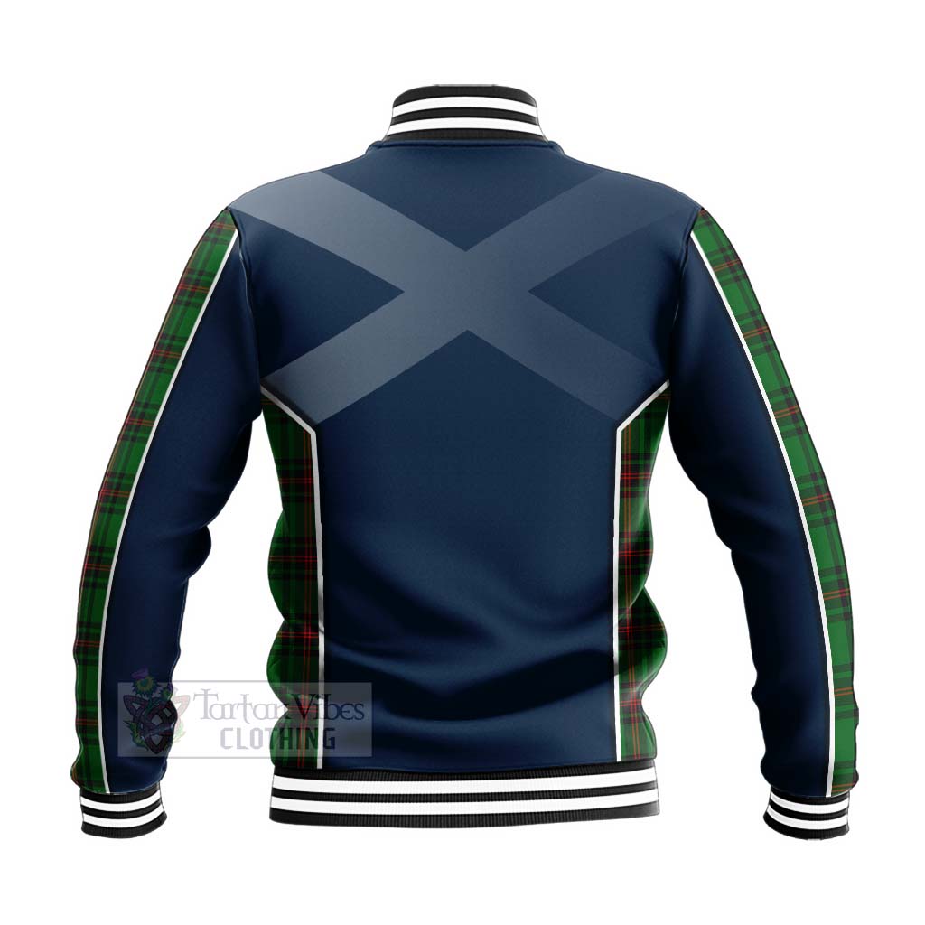 Kinloch Tartan Baseball Jacket with Family Crest and Scottish Thistle Vibes Sport Style - Tartan Vibes Clothing