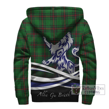 Kinloch Tartan Sherpa Hoodie with Alba Gu Brath Regal Lion Emblem - Tartan Vibes Clothing