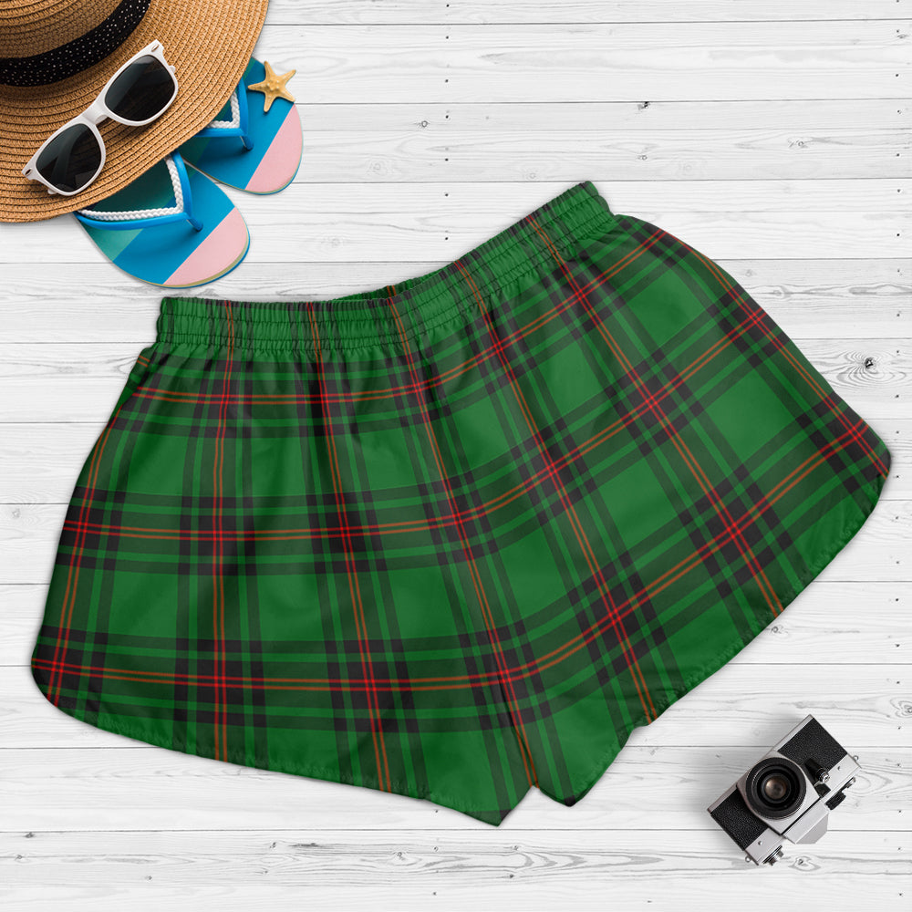 kinloch-tartan-womens-shorts-with-family-crest