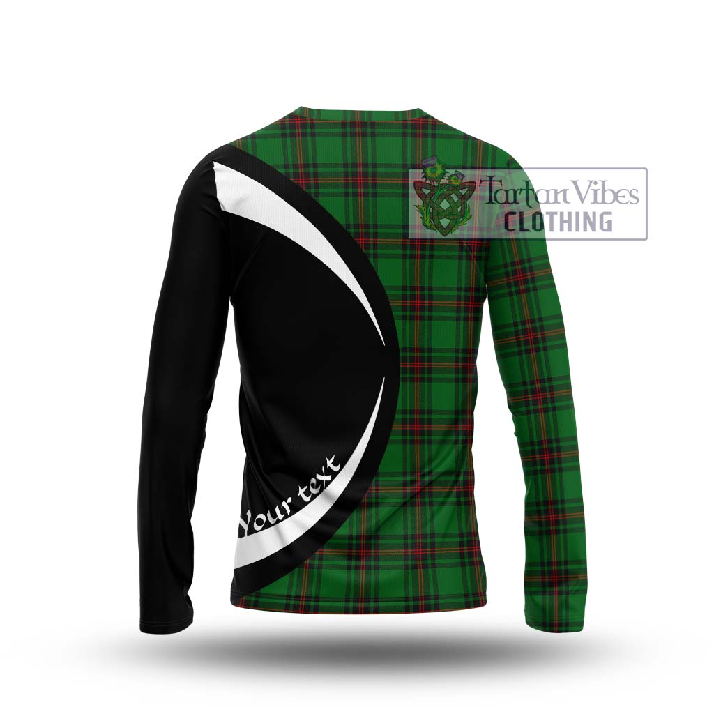 Kinloch Tartan Long Sleeve T-Shirt with Family Crest Circle Style - Tartan Vibes Clothing