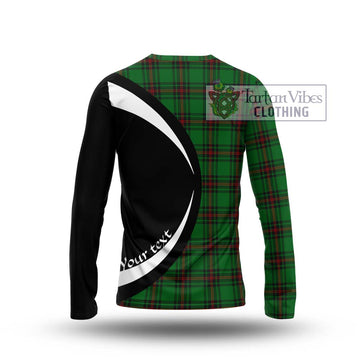 Kinloch Tartan Long Sleeve T-Shirt with Family Crest Circle Style - Tartan Vibes Clothing
