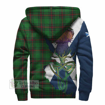 Tartan Vibes Clothing Kinloch Tartan Family Crest Sherpa Hoodie Scottish Thistle Celtic Inspired