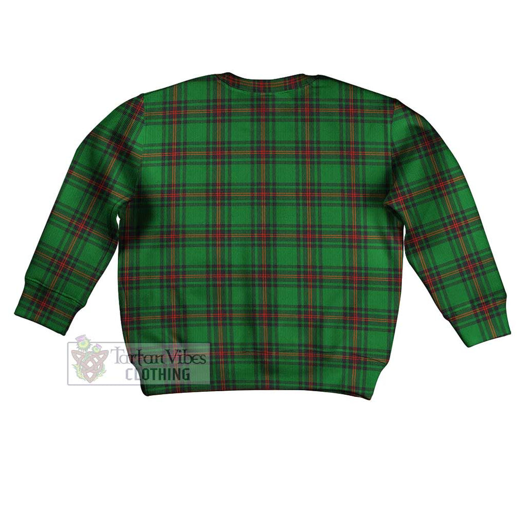 Kinloch Tartan Kid Ugly Sweater with Family Crest - Tartan Vibes Clothing