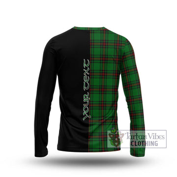 Kinloch Tartan Long Sleeve T-Shirt with Family Crest and Half Of Me Style - Tartan Vibes Clothing