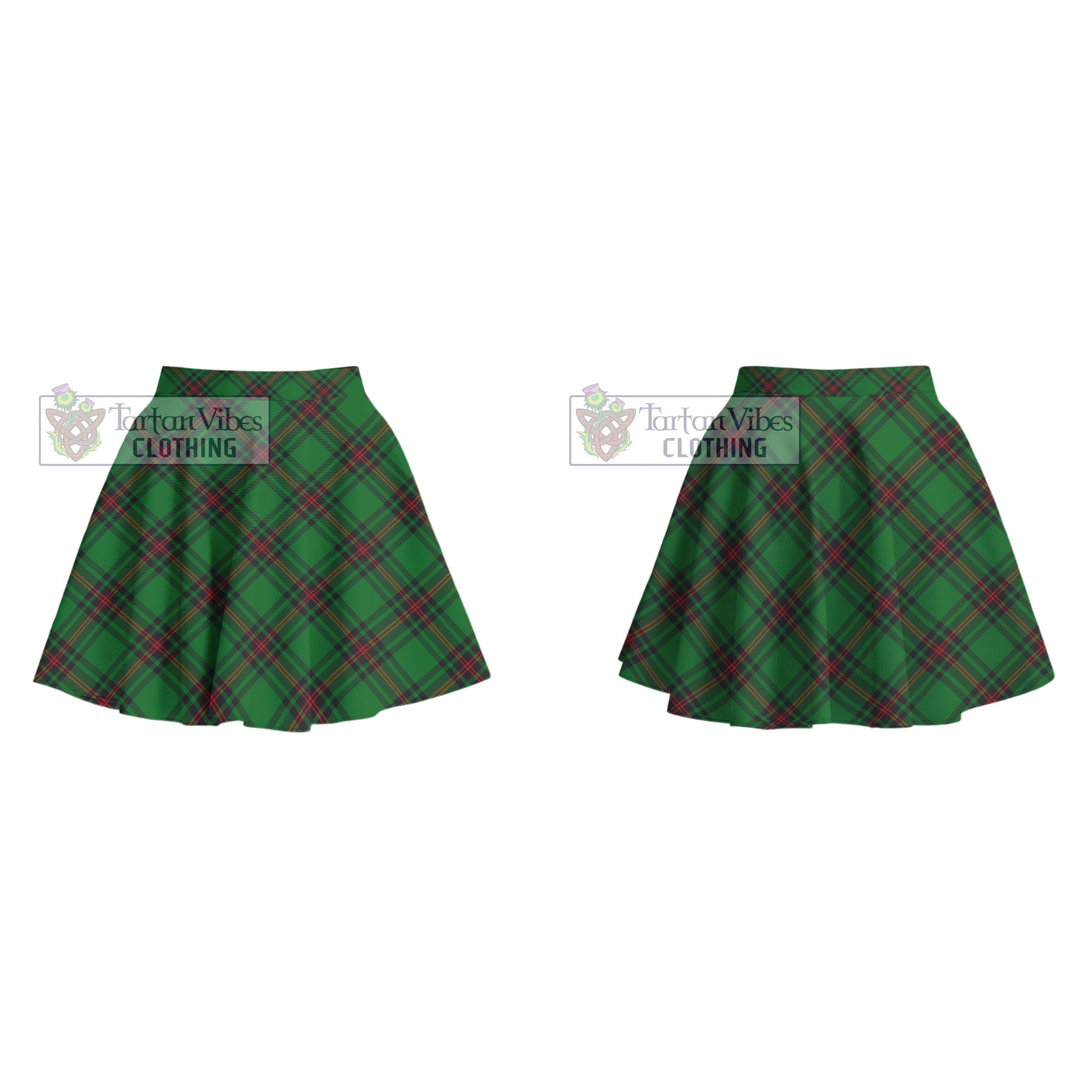 Kinloch Tartan Women's Plated Mini Skirt Cross Style - Tartan Vibes Clothing