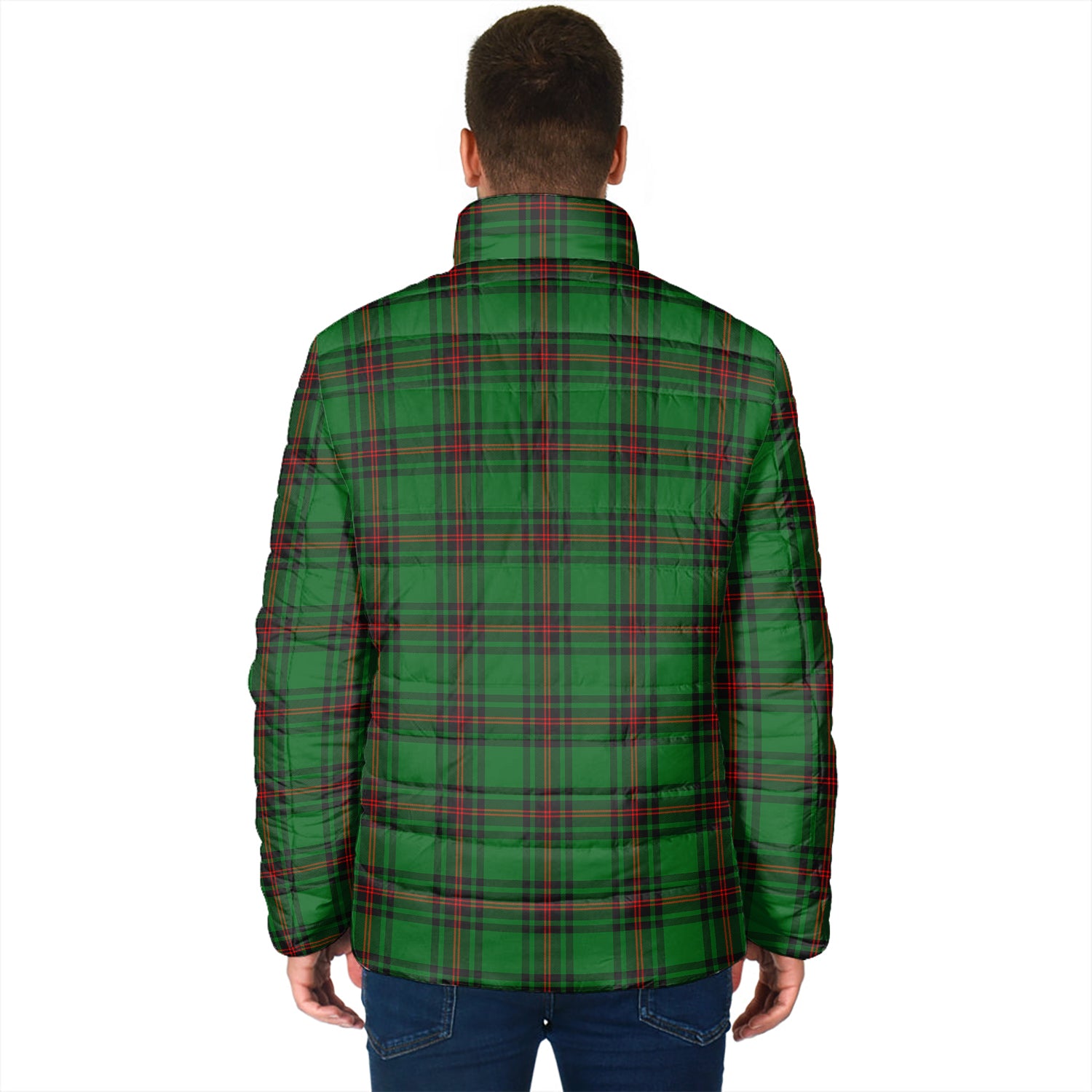 Kinloch Tartan Padded Jacket with Family Crest - Tartan Vibes Clothing