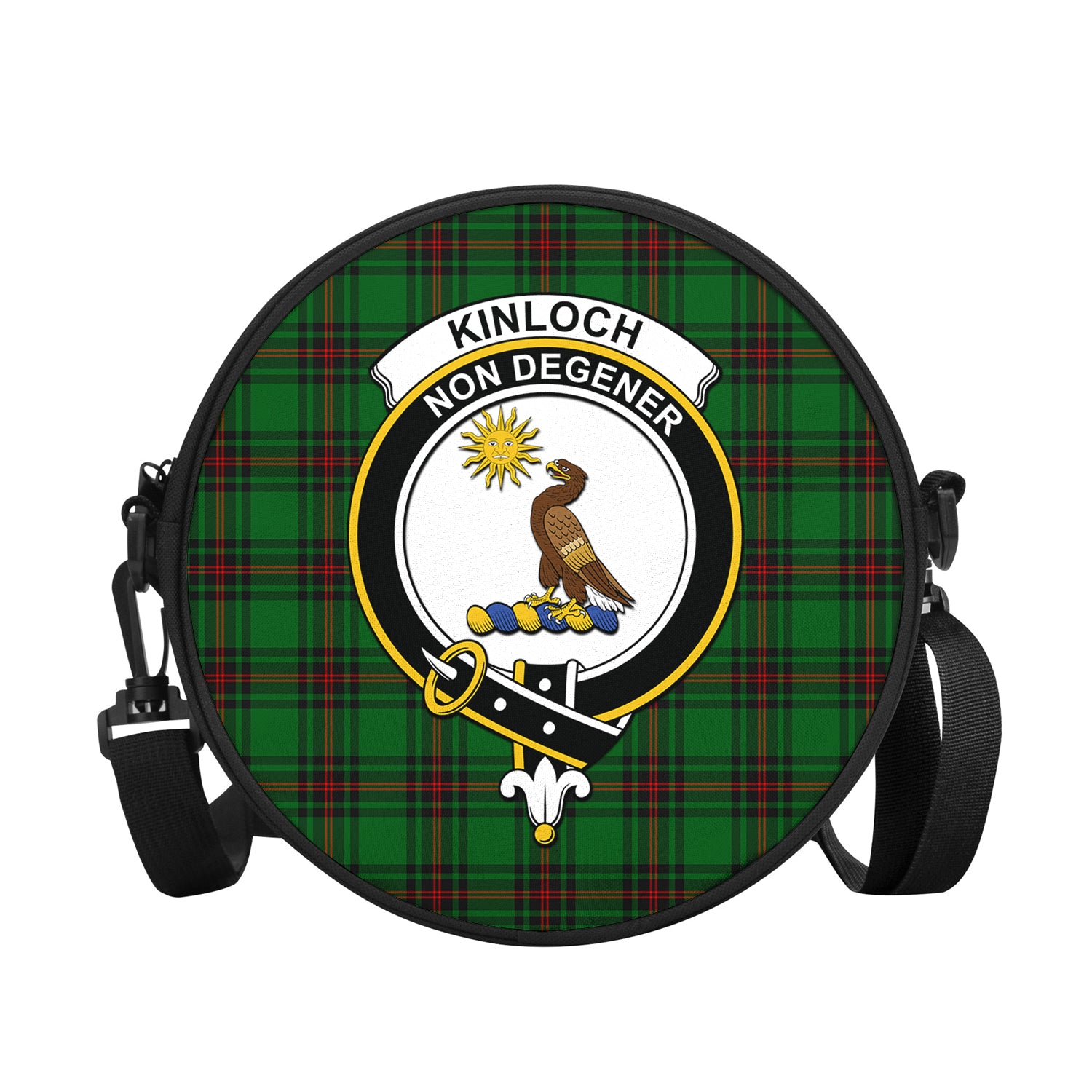 Kinloch Tartan Round Satchel Bags with Family Crest - Tartan Vibes Clothing
