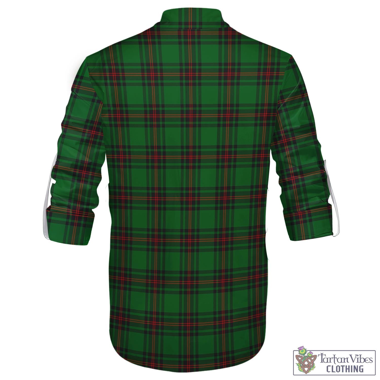 Tartan Vibes Clothing Kinloch Tartan Men's Scottish Traditional Jacobite Ghillie Kilt Shirt