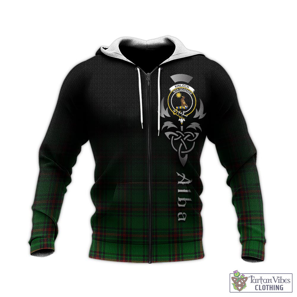 Kinloch Tartan Knitted Hoodie Featuring Alba Gu Brath Family Crest Celtic Inspired - Tartan Vibes Clothing