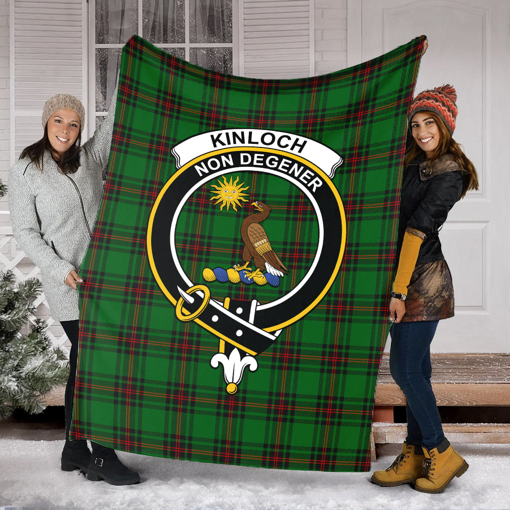 Kinloch Tartan Blanket with Family Crest - Tartan Vibes Clothing