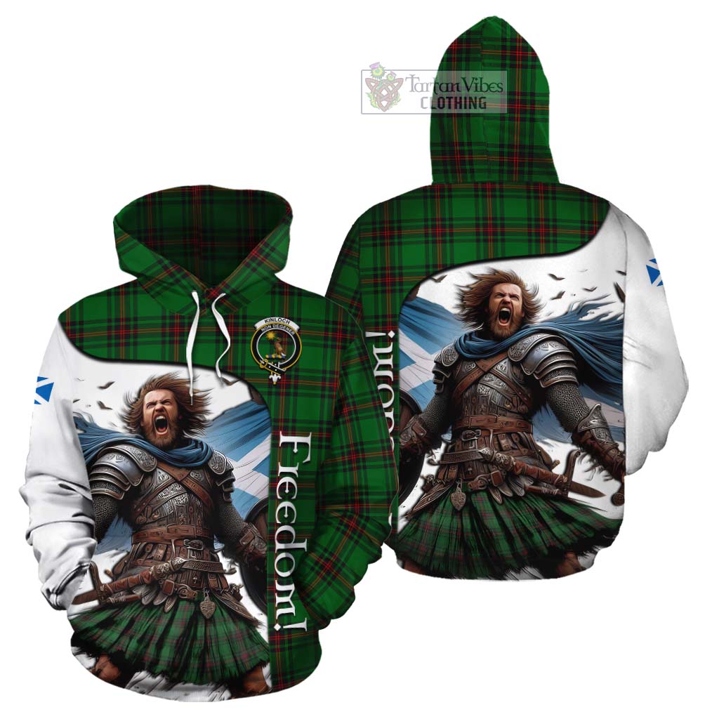 Tartan Vibes Clothing Kinloch Crest Tartan Cotton Hoodie Inspired by the Freedom of Scottish Warrior