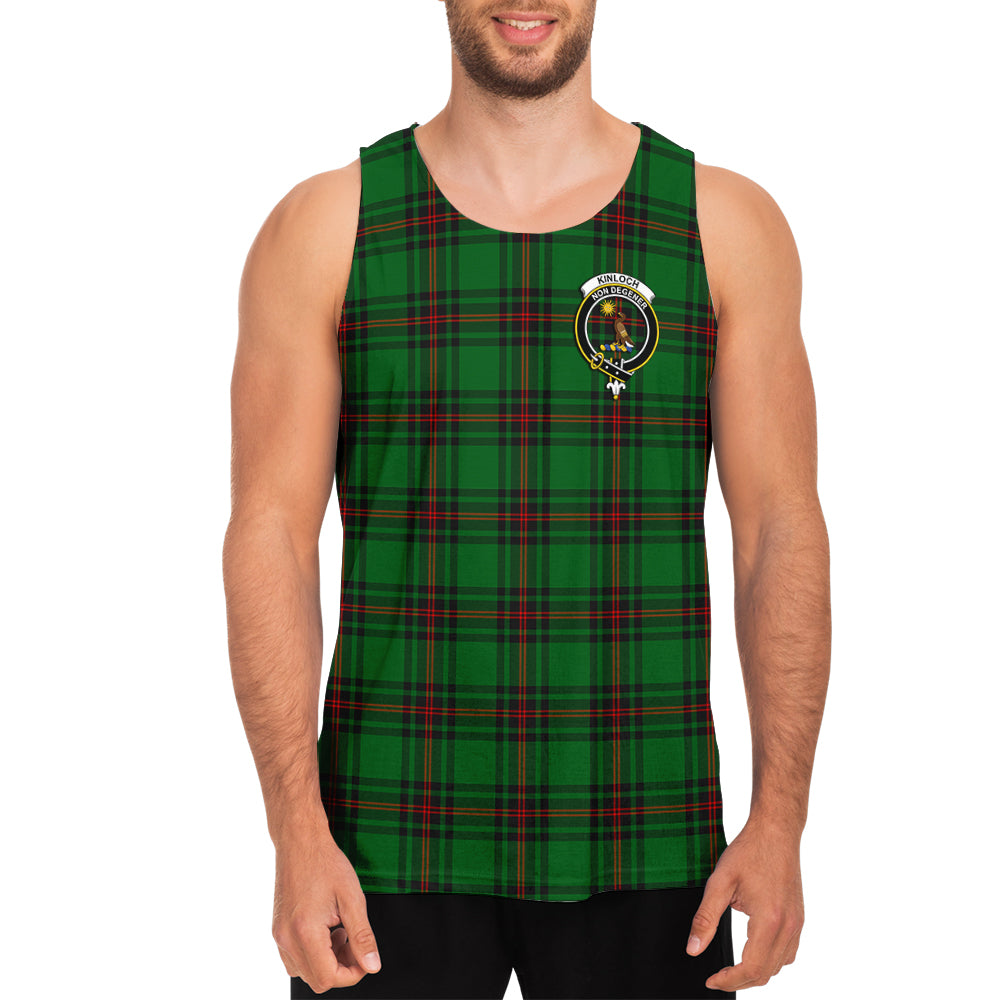 Kinloch Tartan Mens Tank Top with Family Crest - Tartan Vibes Clothing