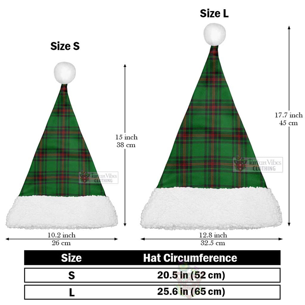 Kinloch Tartan Christmas Santa Hats Christmas Hat L 25.6in (65cm) - Tartan Vibes Clothing