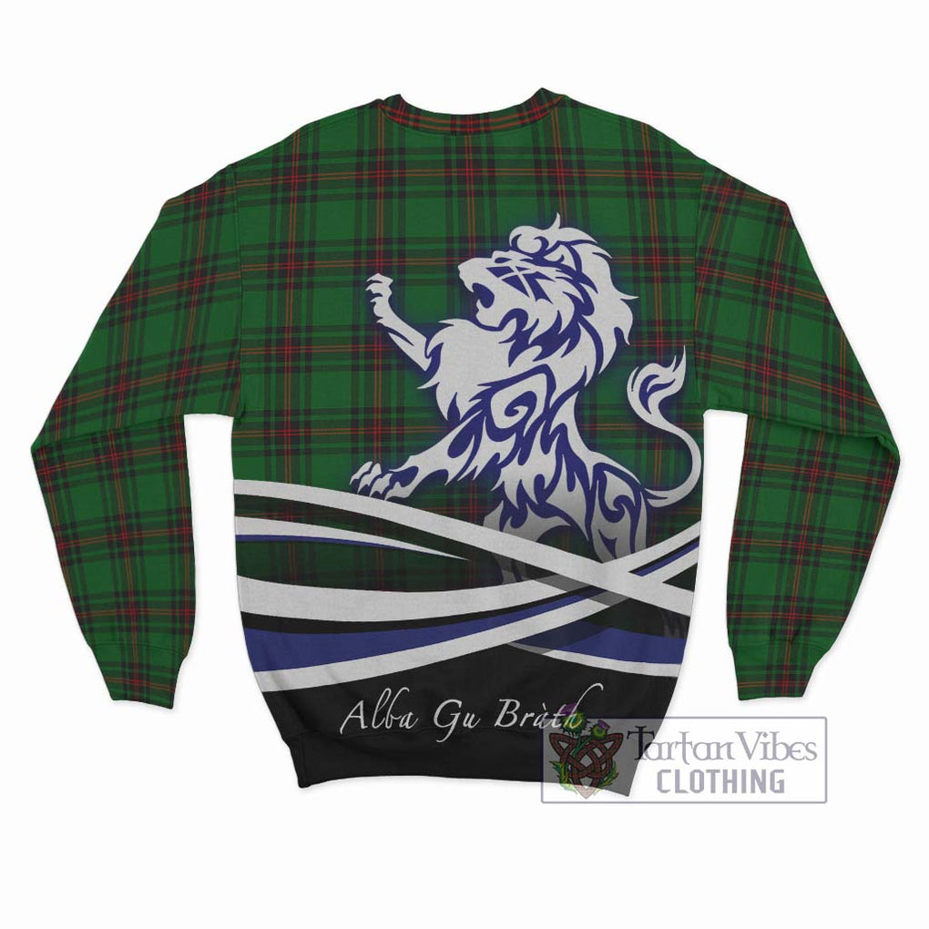Kinloch Tartan Sweatshirt with Alba Gu Brath Regal Lion Emblem - Tartan Vibes Clothing