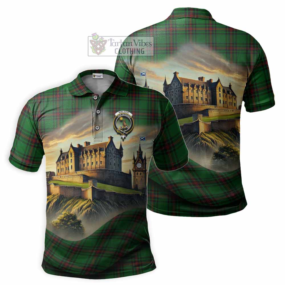 Tartan Vibes Clothing Kinloch Tartan Family Crest Polo Shirt with Scottish Ancient Castle Stype