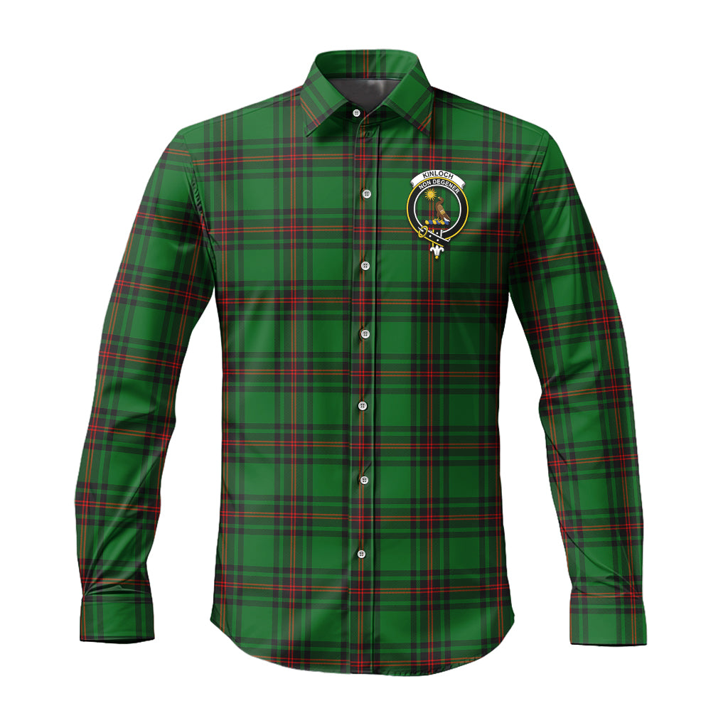 Kinloch Tartan Long Sleeve Button Up Shirt with Family Crest Men's Shirt - Tartan Vibes Clothing