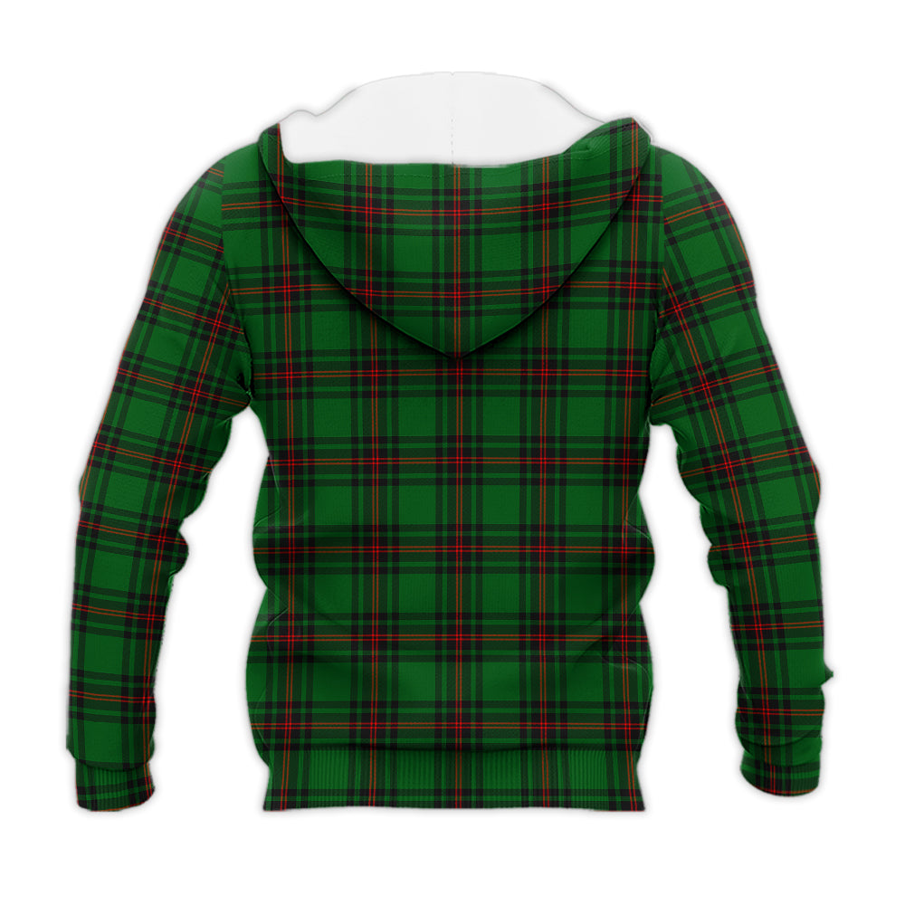 Kinloch Tartan Knitted Hoodie with Family Crest - Tartan Vibes Clothing