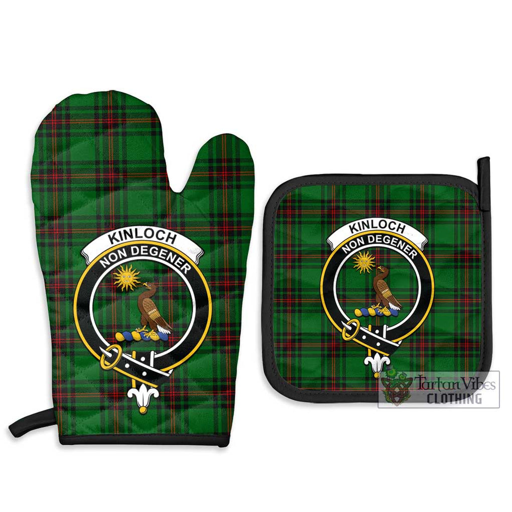 Kinloch Tartan Combo Oven Mitt & Pot-Holder with Family Crest - Tartan Vibes Clothing